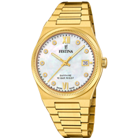 Armbanduhr Festina Dame in Gelb vergoldet stahl F20039/1 - F20039/1